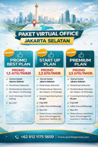 Harga Sewa Virtual Office Jakarta Selatan