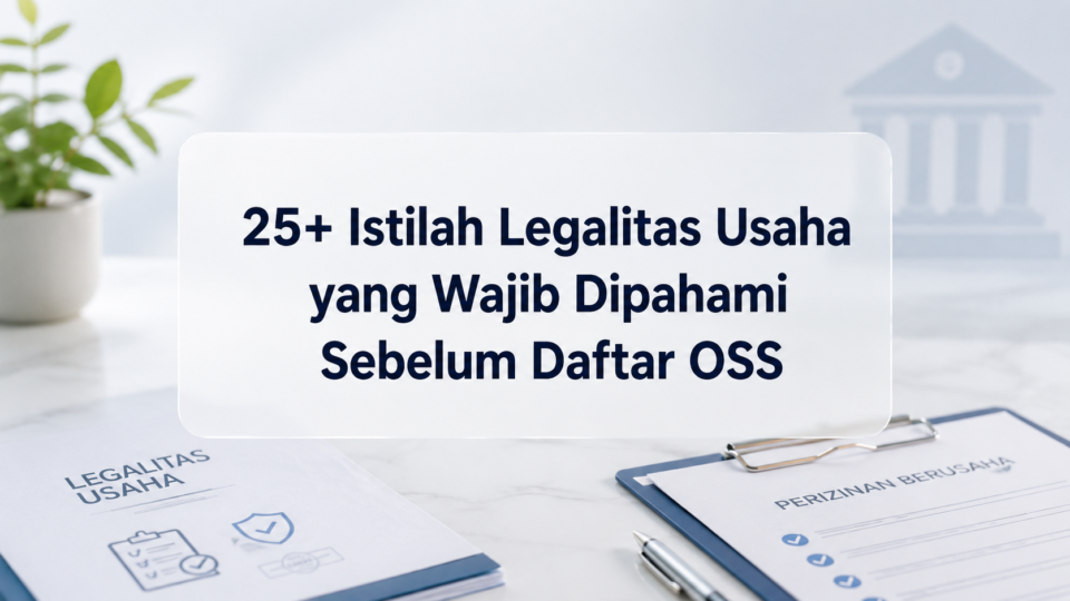 Istilah Legalitas Usaha Wajib Paham Sebelum Daftar OSS
